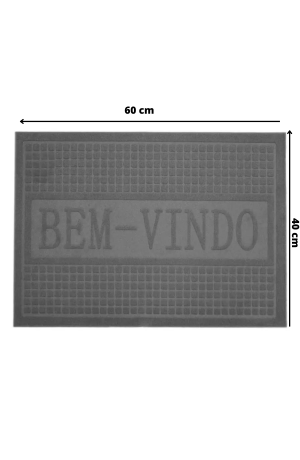 Tapete Bem Vindo Cinza