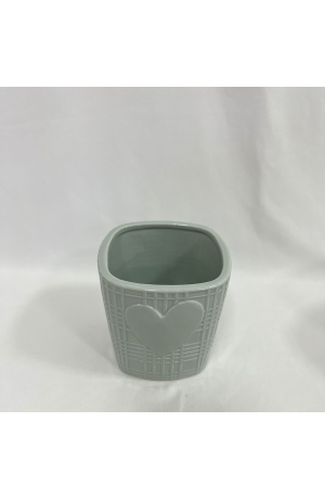 Vaso Verde Coração Grande