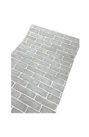 Papel de Parede Autoadesivo Tijolinho Rústico Cinza