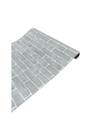 Papel de Parede Autoadesivo Tijolinho Rústico Cinza