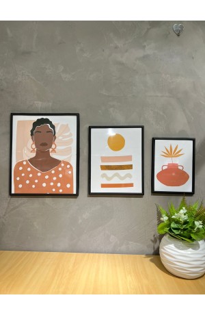 Kit com 3 Quadros Boho Mod.1