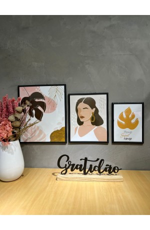 Kit com 3 Quadros Boho Mod.2