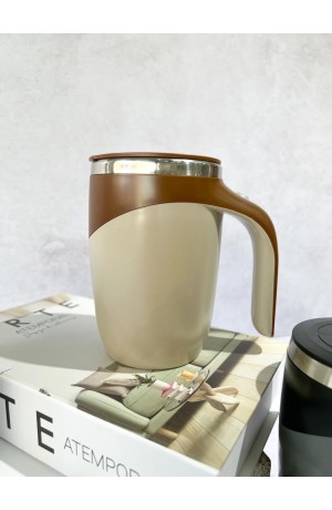 Copo Mixer com tampa Marrom 400ml