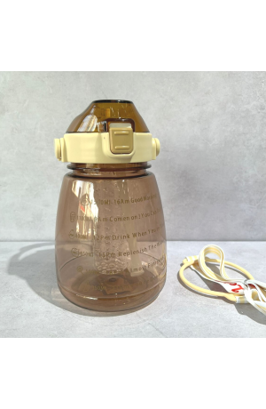 Garrafa Marroml de Plástico com Canudo , Alça e Infusor - 1500ml