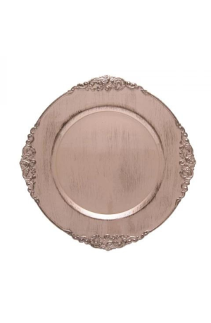 Sousplat Rose de Plástico Envelhecido