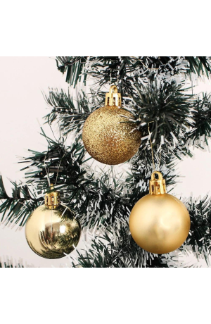 Jogo com 8 Bolas Dourado - Lisa/Glitter/Fosca