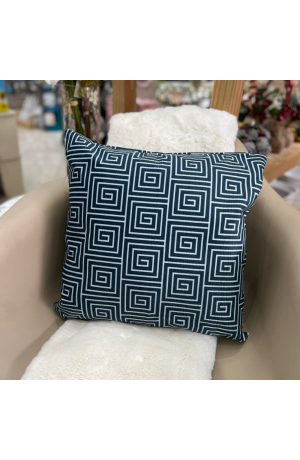 Capa de Almofada Azul com Listras Brancas Serenity 43x43cm