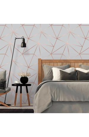 Papel de Parede Autoadesivo Zara Off White com Rose