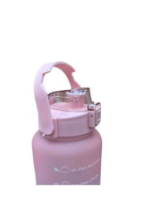 Garrafa Degradê Motivacional Rosa com Azul  2L