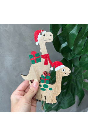 Enfeite para Pendurar  Dinossauro com Cachecol