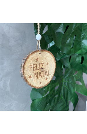 Enfeite para Pendurar Mini Tronco Cru