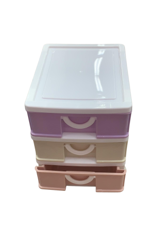 Organizador plastico c/3 gavetas