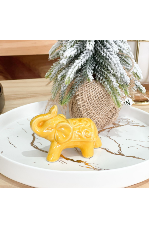 Elefante de Porcelana - Amarelo
