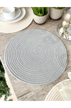 Jogo Americano Cinza com Detalhes Dourado