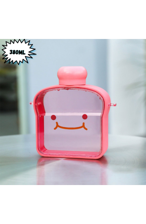 Garrafa Rosa de Plástico 380ml - Emoji