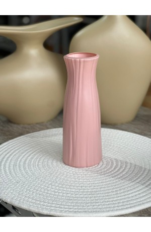 Vaso Rosa de Plástico 20cm