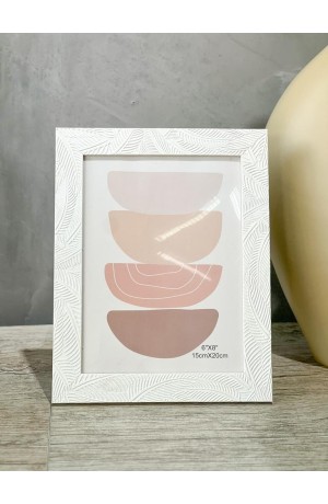 Porta Retrato Branco Folhas 15x20