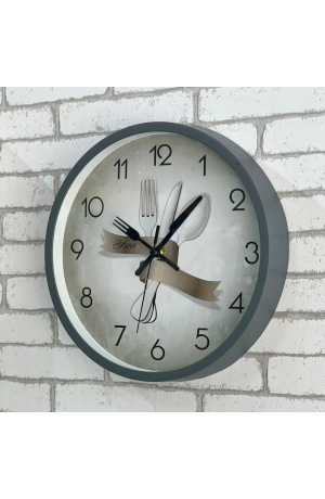 Rélogio de Parede Cinza - Talheres