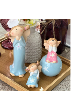 Enfeite Resina Anjinha Azul (G)