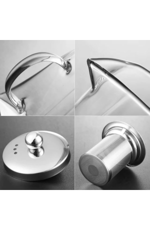 Chaleira de Vidro Borossilicato com Infusor de Inox - 950ml