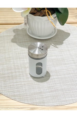 Porta Temperos de Inox Branco 8.3cm