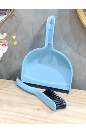 Kit Limpeza com Pá e Escova 2 Peças - Azul
