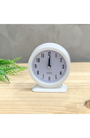 Relógio de Mesa Redondo - Branco