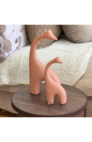 Girafa Salmão Grande Fosca em Cerâmica