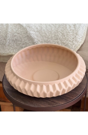 Cachepot Frizon Nude Indigo em Cerâmica