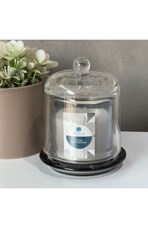  Vela Aromática e Decorativa com Castiçal Preto e Tampa de Abafador