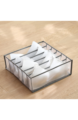 Colmeia Organizadora Cinza Multiuso de Tecido 32x32x12cm