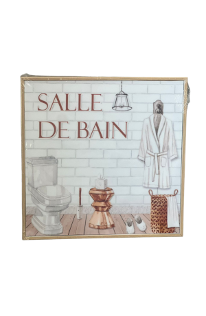 Quadro Decorativo de Lavabo Mod 5 - 18x18cm