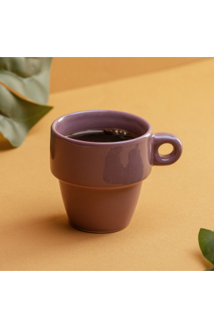 Caneca Roxa de Cerâmica - 90ml