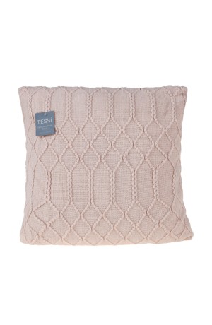  Capa de Almofada Tricot Champagne 45x45cm