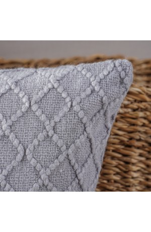  Capa de Almofada Tricot Zinco 45x45cm