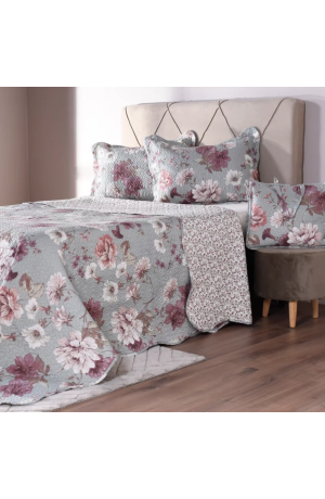 Kit Cobre Leito Lady Casal 3 peças 2,10x2,30m Bloom