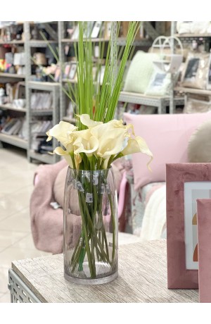 Vaso em Vidro Fumê - 25cm X 12cm