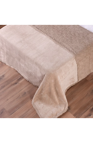  Cobertor Sherpa Solteiro 1,50x2,20m Nude Argila