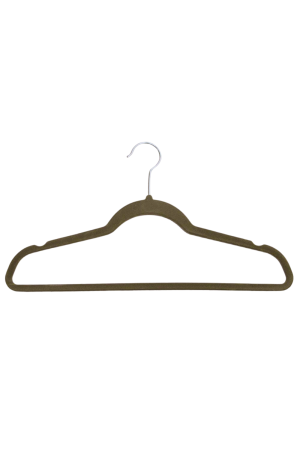 Kit Cabide Cinza com 3 Peças de Veludo