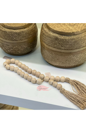Colar Decorativa em Madeira 50cm