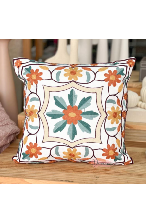 Capa de Almofada Bordada - 43cm X 43cm Mod 3