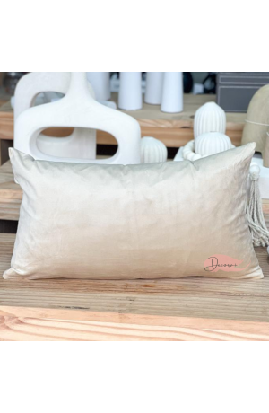 Capa de Almofada Retangular Bege 30x50cm