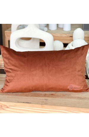 Capa de Almofada Retangular Marrom 30x50cm