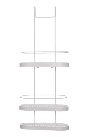 Suporte Branco Para Shampoo De Box  Banheiro Aramado 03 Andares