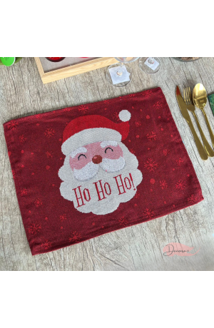 Jogo Americano de Natal  em Tecido - Ho Ho Ho! 33cm X 45cm