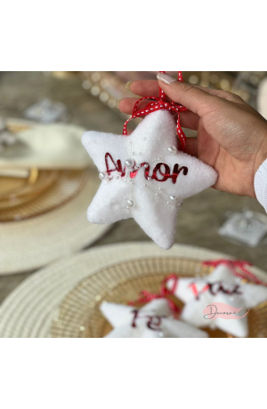 Enfeite de Natal Estrela Branca 