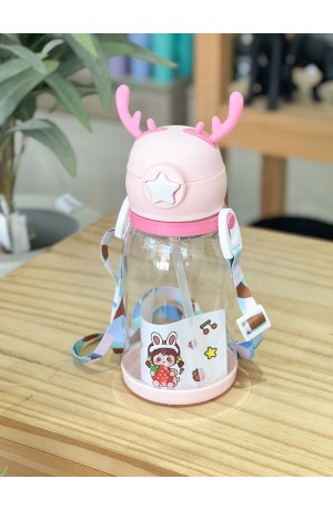 Garrafa Rosa de Plástico 