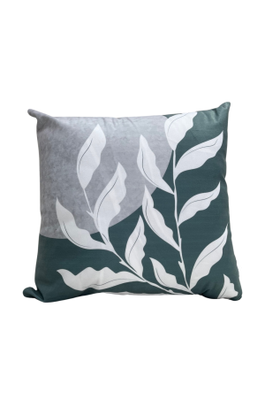 Capa  de Almofada Verde com Cinza Floral Mod - 4 / 42cmX42cm
