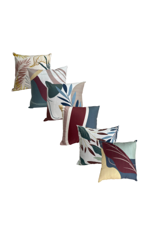 Capa de Almofada Creme Floral  Mod - 4  / 42cm X 42cm