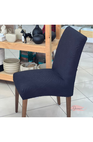 Capa de Cadeira Geométrica Preto em Poliéster - 40cmX50cm / 45cmX65cm